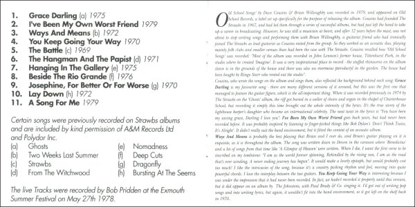 Old School Songs CD booklet pp 2 & 3